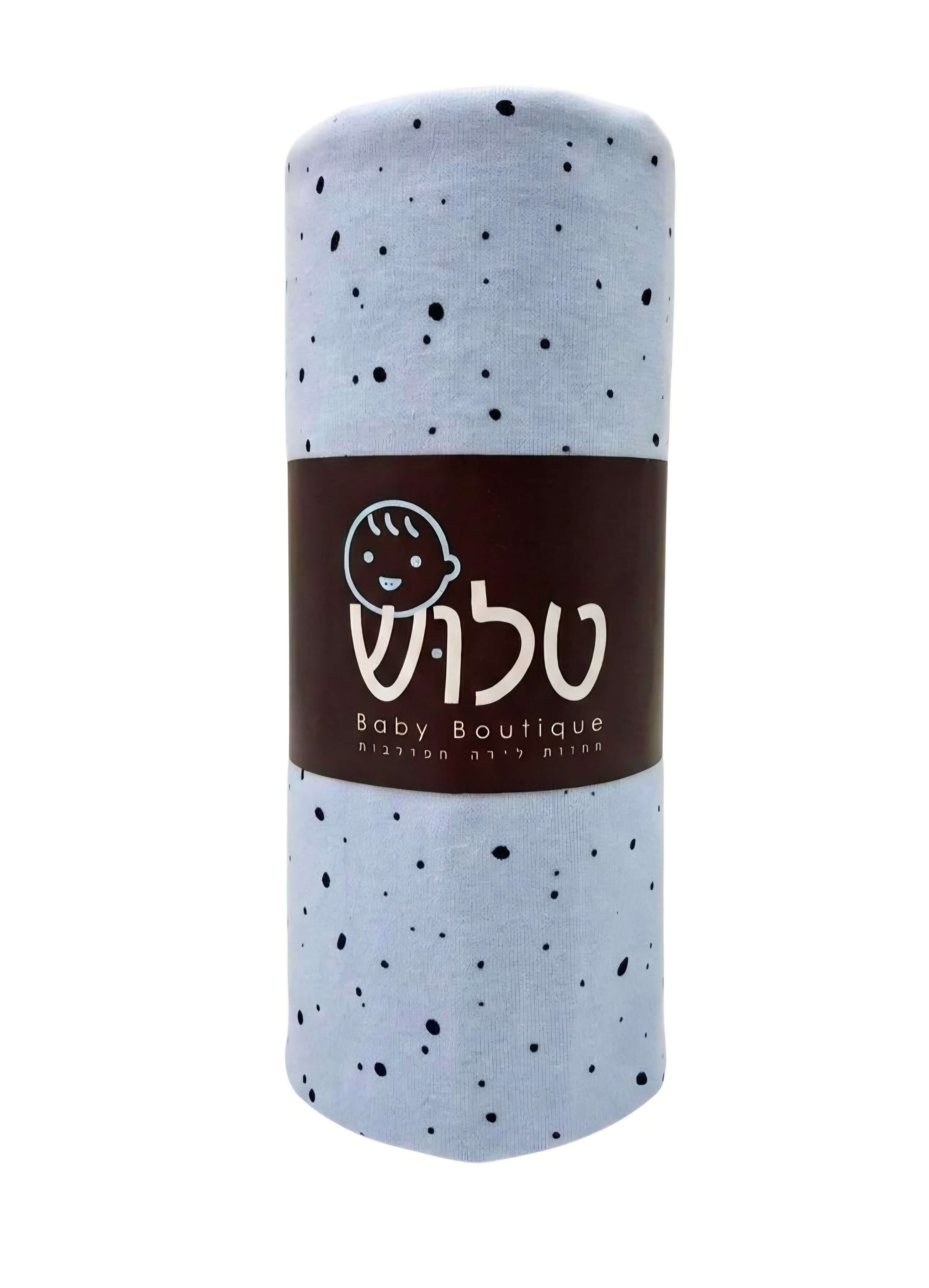 סדין למיטת תינוק בצבע תכלת בהדפס "שפריץ" עדין