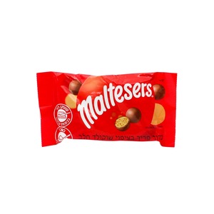 מאלטיזרס כדורים פריכים מצופים בשוקולד חלב 37 גרם
