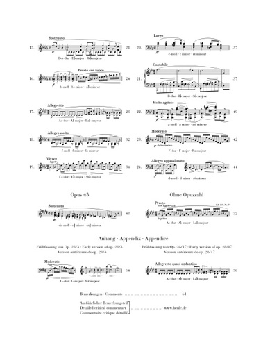 ספר תווים Chopin Preludes