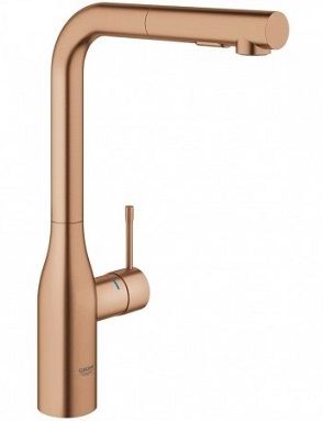 ברז מטבח GROHE דגם 30504ALO נשלף שני מצבים רוז גולד מוברש
