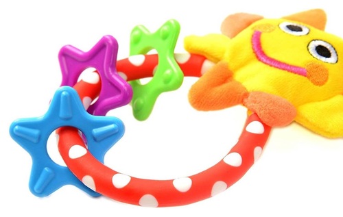 נשכן משולב רעשן דו-צדדי שמש וכוכבים Stars & Sun