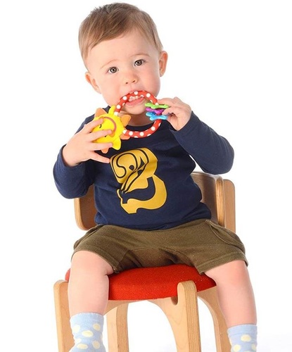 נשכן משולב רעשן דו-צדדי שמש וכוכבים Stars & Sun