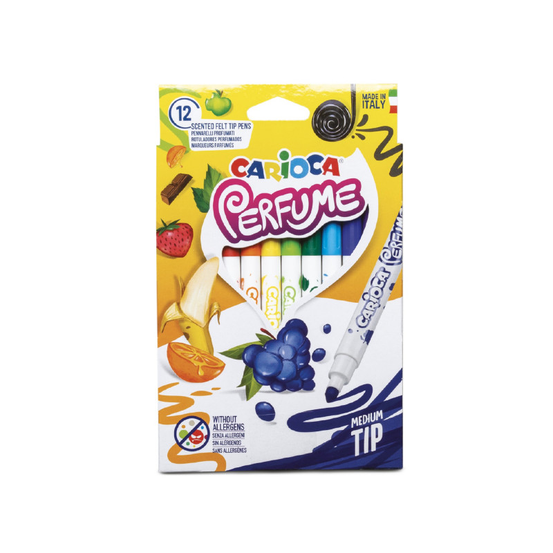 סט 12 טושים ריחניים מבית CARIOCA (איטליה)