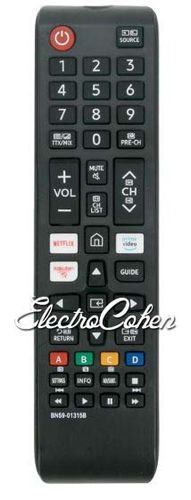 שלט מקורי לטלוויזיה חכמה סמסונג SAMSUNG SMART TV דגם BN59-01315B